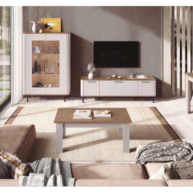 Conjunto Salón Moderno: Vitrina y Mueble TV | Diseño Nórdico