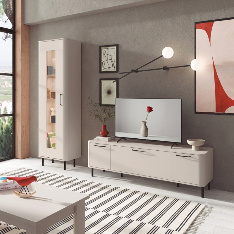 Conjunto de Salón Venecia | Muebles de Diseño Moderno en Crema