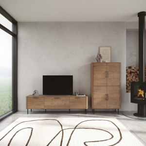 Mueble Comedor Turís | Diseño Rústico Moderno con Almacenaje