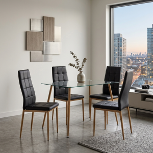 Conjunto Mesa y 4 Sillas Davi Industrial | Muebles Sari