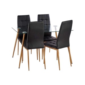Conjunto Mesa y 4 Sillas Davi Industrial | Muebles Sari