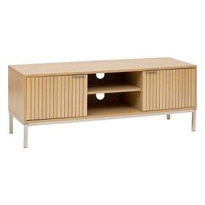Mueble TV Tasso Beige 120 cm | Diseño Nórdico Estriado