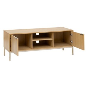 Mueble TV Tasso Beige 120 cm | Diseño Nórdico Estriado