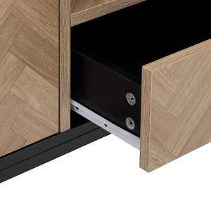Mueble TV Industrial con Puertas y Cajón | Estilo Moderno y Funcional