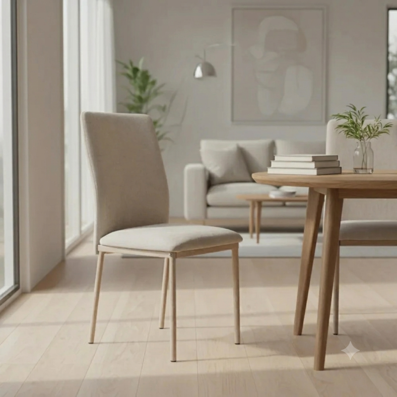 Silla Emilia Beige - Diseño Nórdico y Elegante | Home Deco Factory