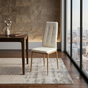 Silla Comedor Capitoné con Patas Madera | Diseño Elegante