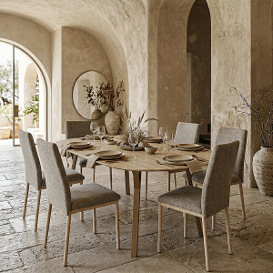 Silla Comedor Minimalista | Tapizado Gris y Patas METALICAS