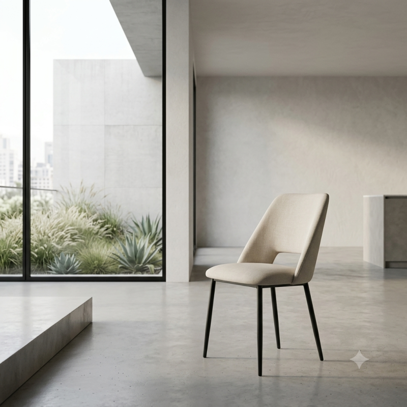 Silla de Diseño con Respaldo Abierto | Elegancia Minimalista | Muebles Sari