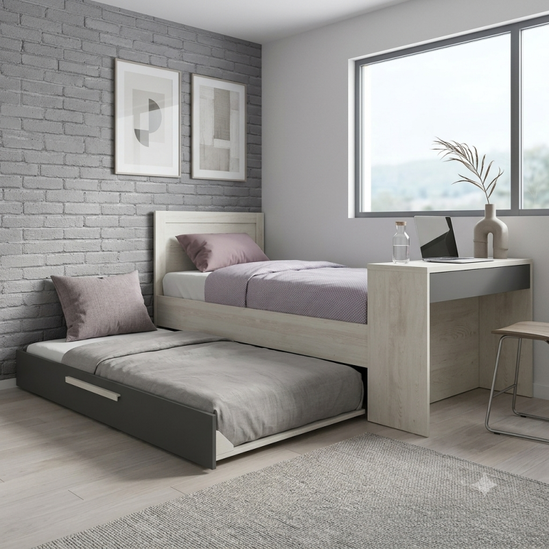 Cama Nido Juvenil con Escritorio Integrado | Muebles Sari
