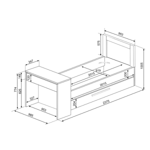 Cama Nido Juvenil con Escritorio Integrado | Muebles Sari