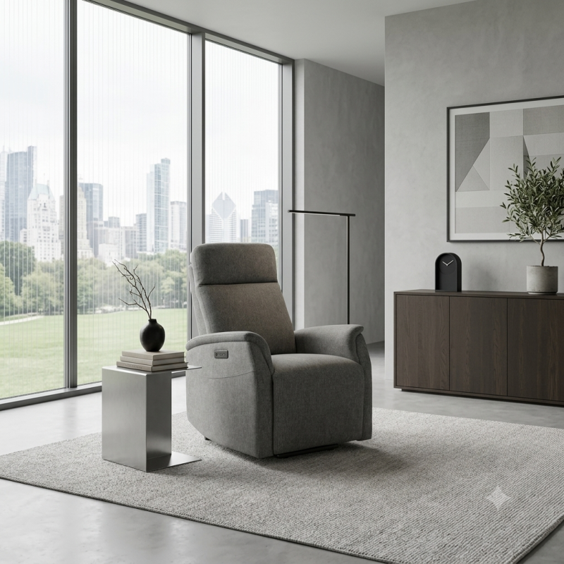 Sillón Relax Eléctrico Gris | Diseño Ergonómico | Muebles Sari