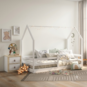 Cama Montessori de Madera | Diseño Cabaña para Niños | Muebles Sari