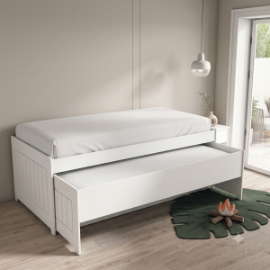 Cama Compacta Nido de Madera de Pino | Ahorra Espacio | Muebles Sari