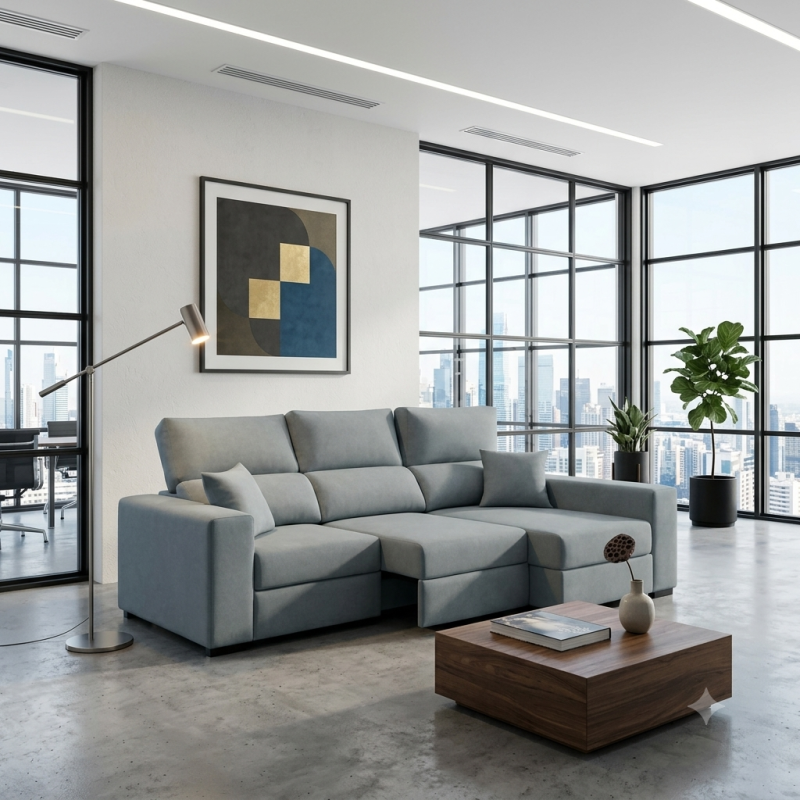Sofá Chaise Longue Minimalista | Diseño Moderno y Confort | Muebles Sari
