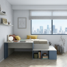 Cama individual 90x200cm con escritorio