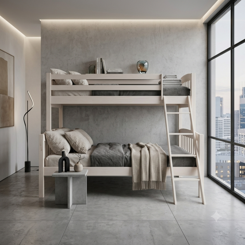 Litera Doble de Madera | Ahorro de Espacio y Diseño Moderno