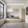Cama Compacta con Armario y Almacenaje | Mueble Juvenil Funcional