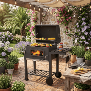Barbacoa de Carbón con Ventana Frontal | Diseño y Confort