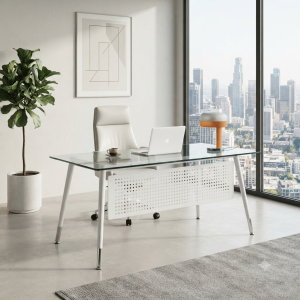 Escritorio de Cristal Moderno | Diseño Minimalista | Muebles Sari