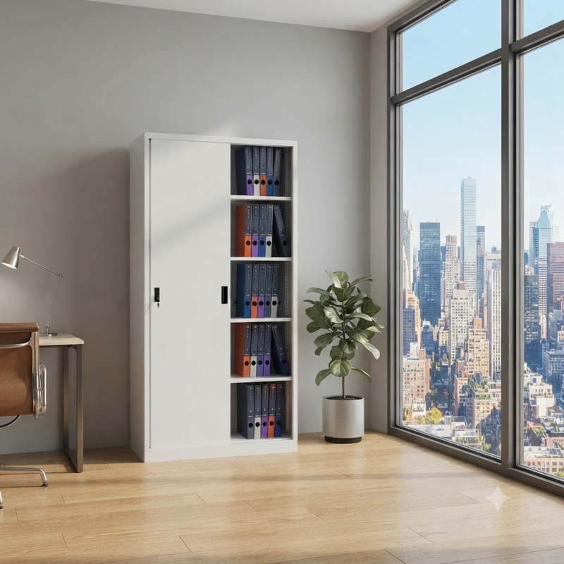 Armario Metálico 2 Puertas con Estantes | Muebles Sari