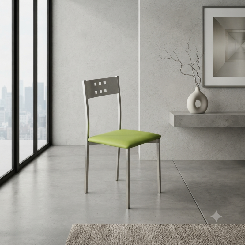Silla Cocina y Comedor Aluminio Verde | Muebles Sari