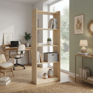 Estantería de Madera de Pino Natural 170 cm | Muebles Sari