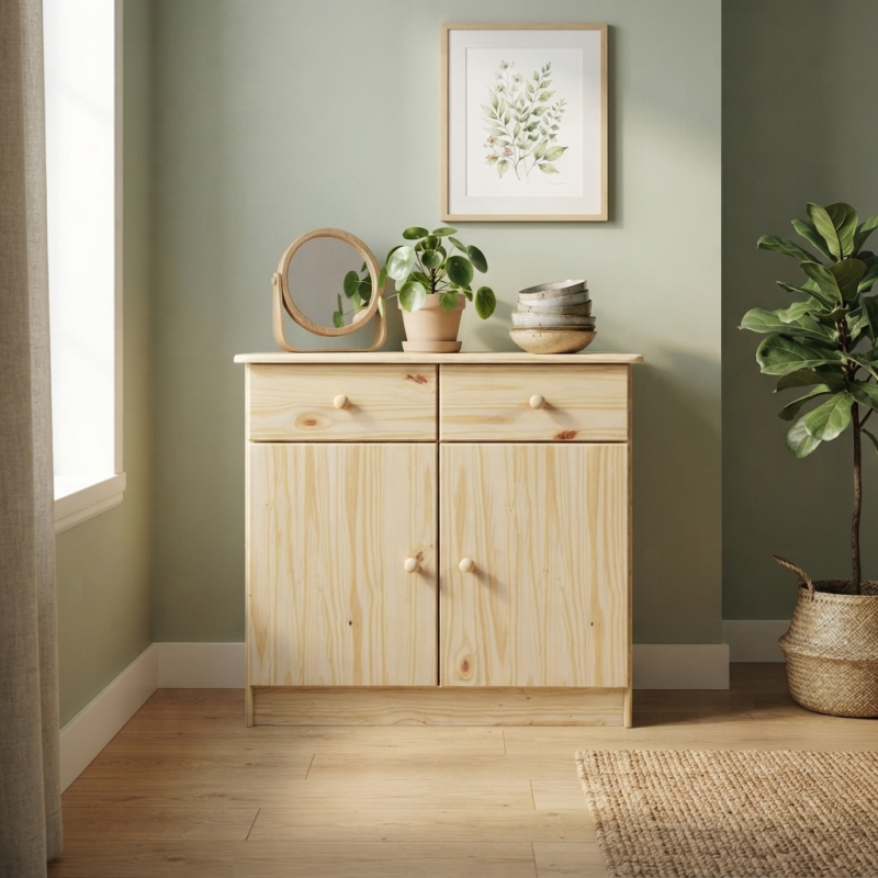Aparador de Madera de Pino Natural | Muebles Sari