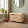 Baúl Rústico de Madera Natural para Dormitorio