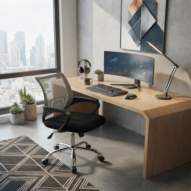 Silla de Oficina Malla Transpirable Gris | Muebles Sari