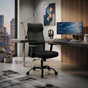 Silla Oficina Ejecutiva Negra Reposacabezas | Muebles Sari
