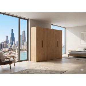 Armario 5 puertas abatibles acabado roble artisan