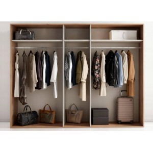 Armario 5 puertas abatibles acabado roble artisan