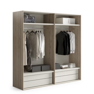 Armario 5 puertas abatibles acabado roble artisan