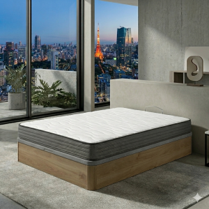 Pack Canapé de Madera y Colchón Ergonómico |Muebles Sari